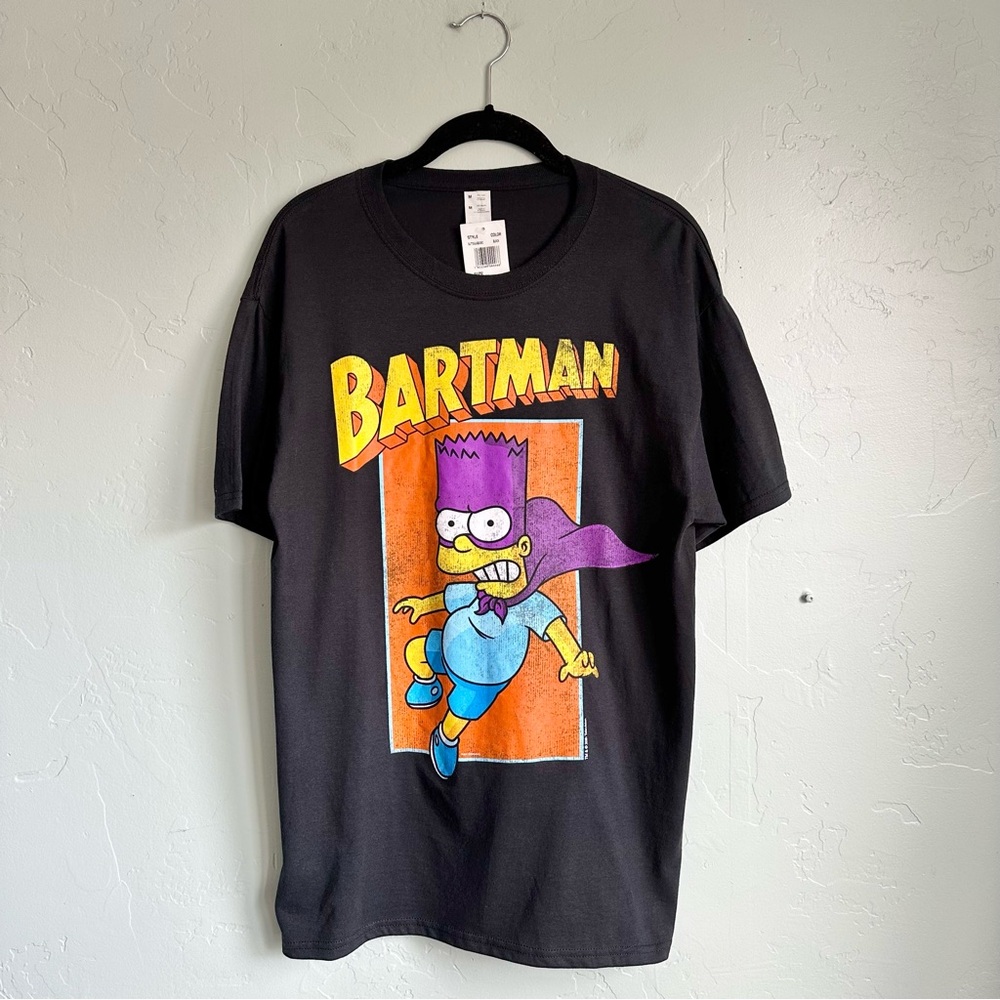Bartman Bart Simpson Black Graphic T-Shirt‎ Unisex Adult Size Medium NWT - Picture 2 of 4